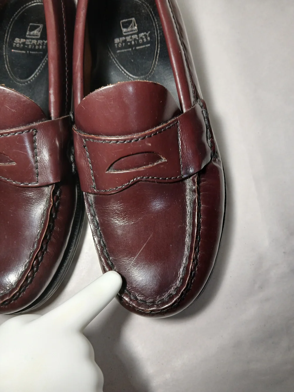 Sperry Kids Burgundy Leather Penny Loafers Sz. 13M